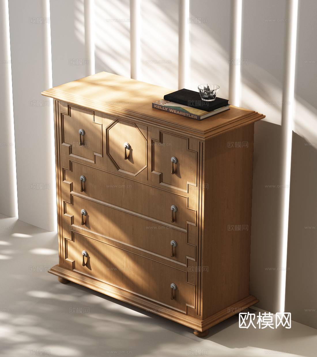 美式斗柜 美式边柜 美式装饰柜 美式玄关柜 现代美式玄关柜su模型