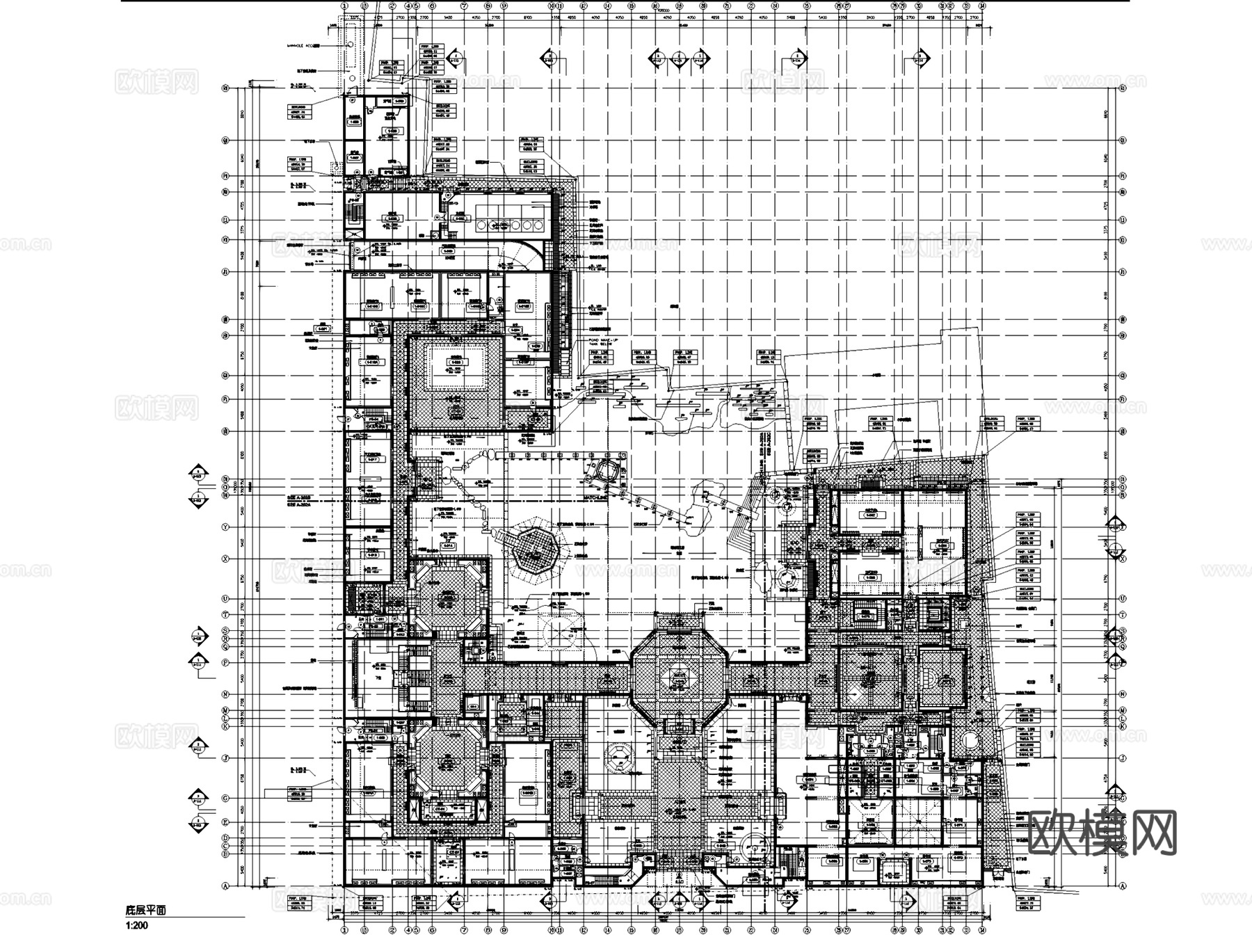 苏州博物馆新馆室内工装CAD施工图cad施工图