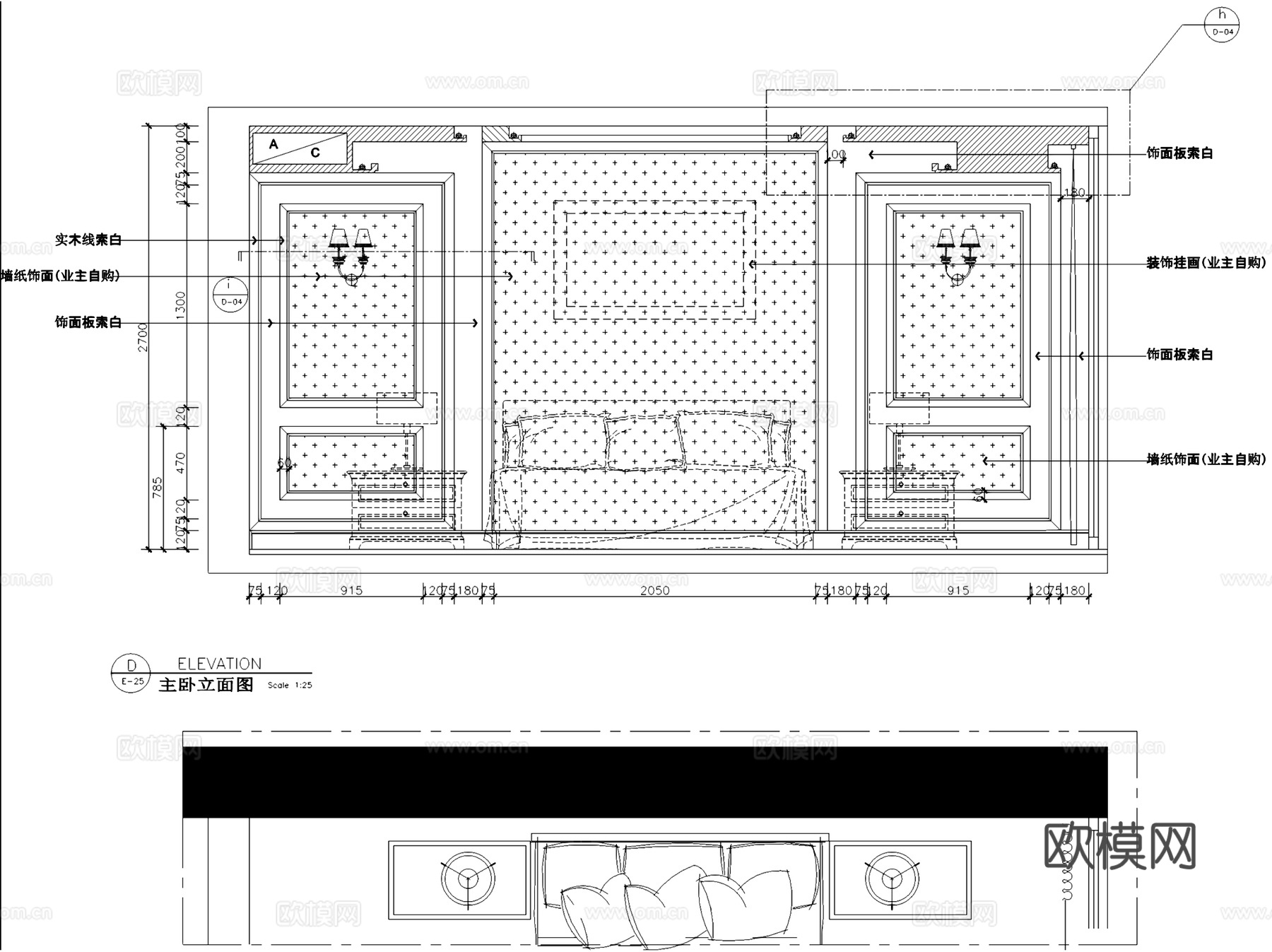 金域蓝湾5栋TH3三层别墅私宅室内家装CAD施工图cad施工图
