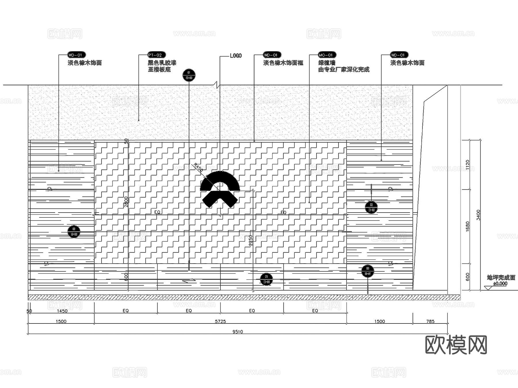 银河国际中心蔚来汽车展厅室内工装CAD施工图整套cad施工图