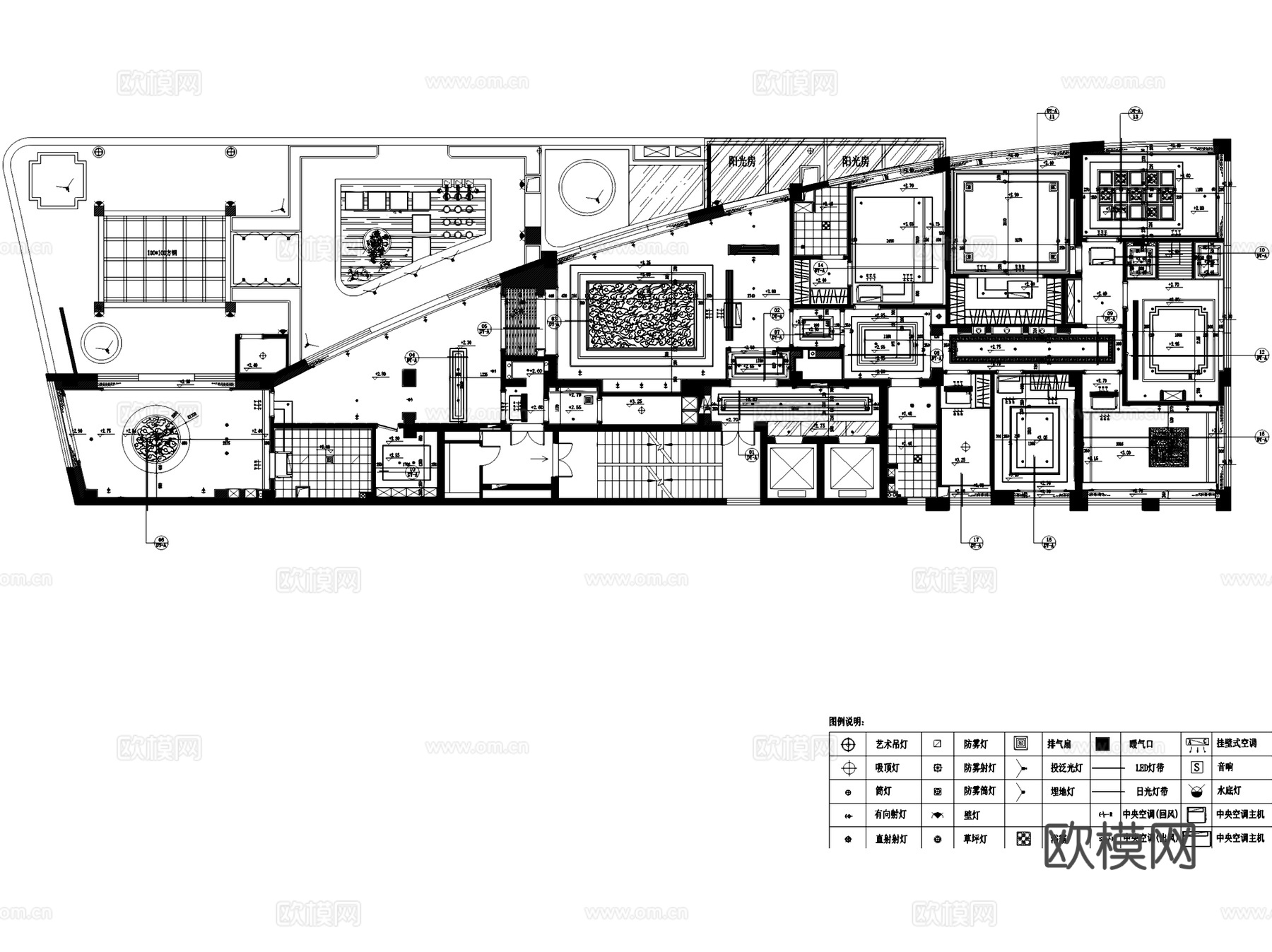 福安水岸名居私宅室内家装CAD施工图cad施工图
