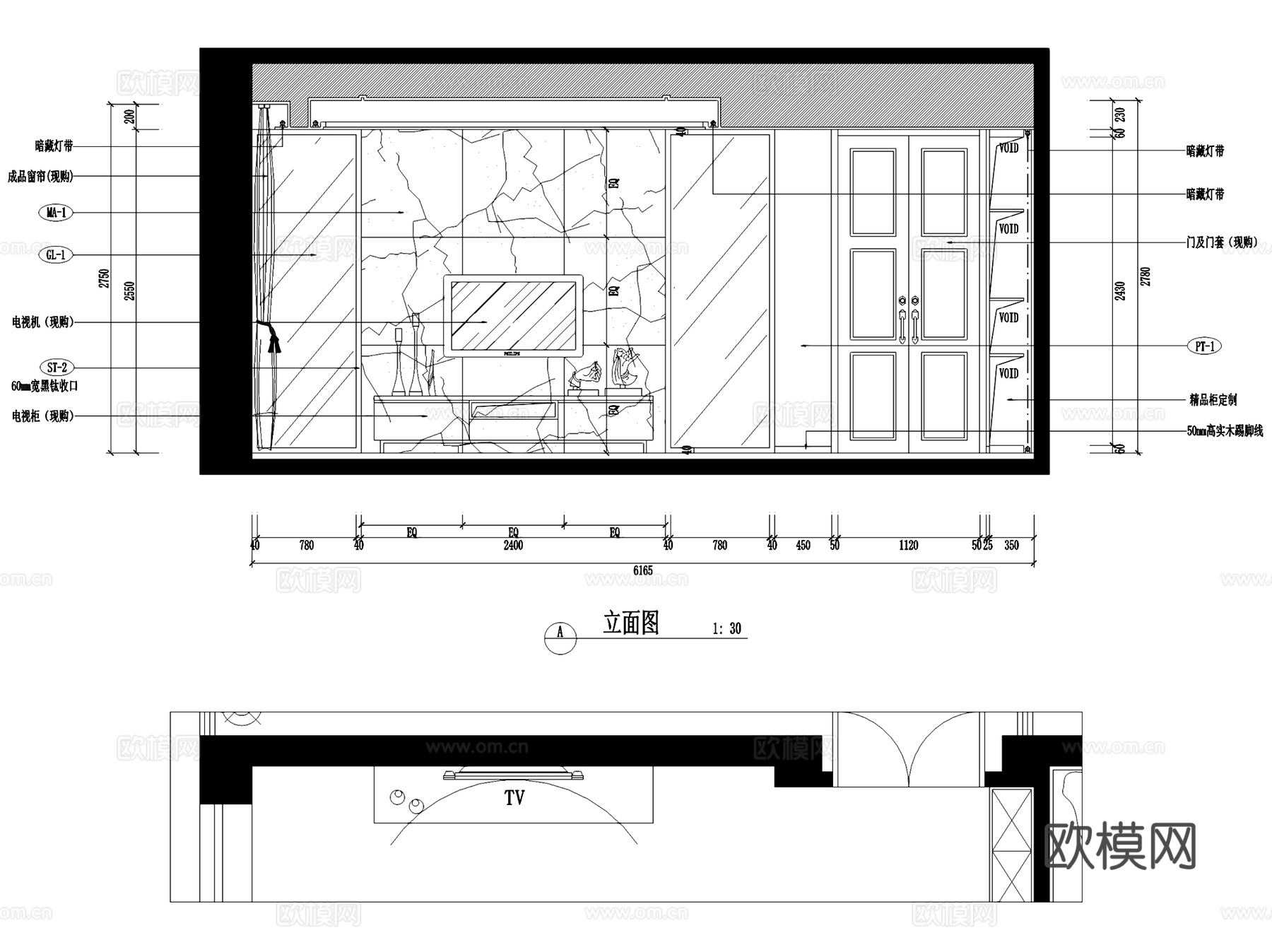 建瓯城市花园19栋西单园四层别墅室内家装CAD施工图cad施工图