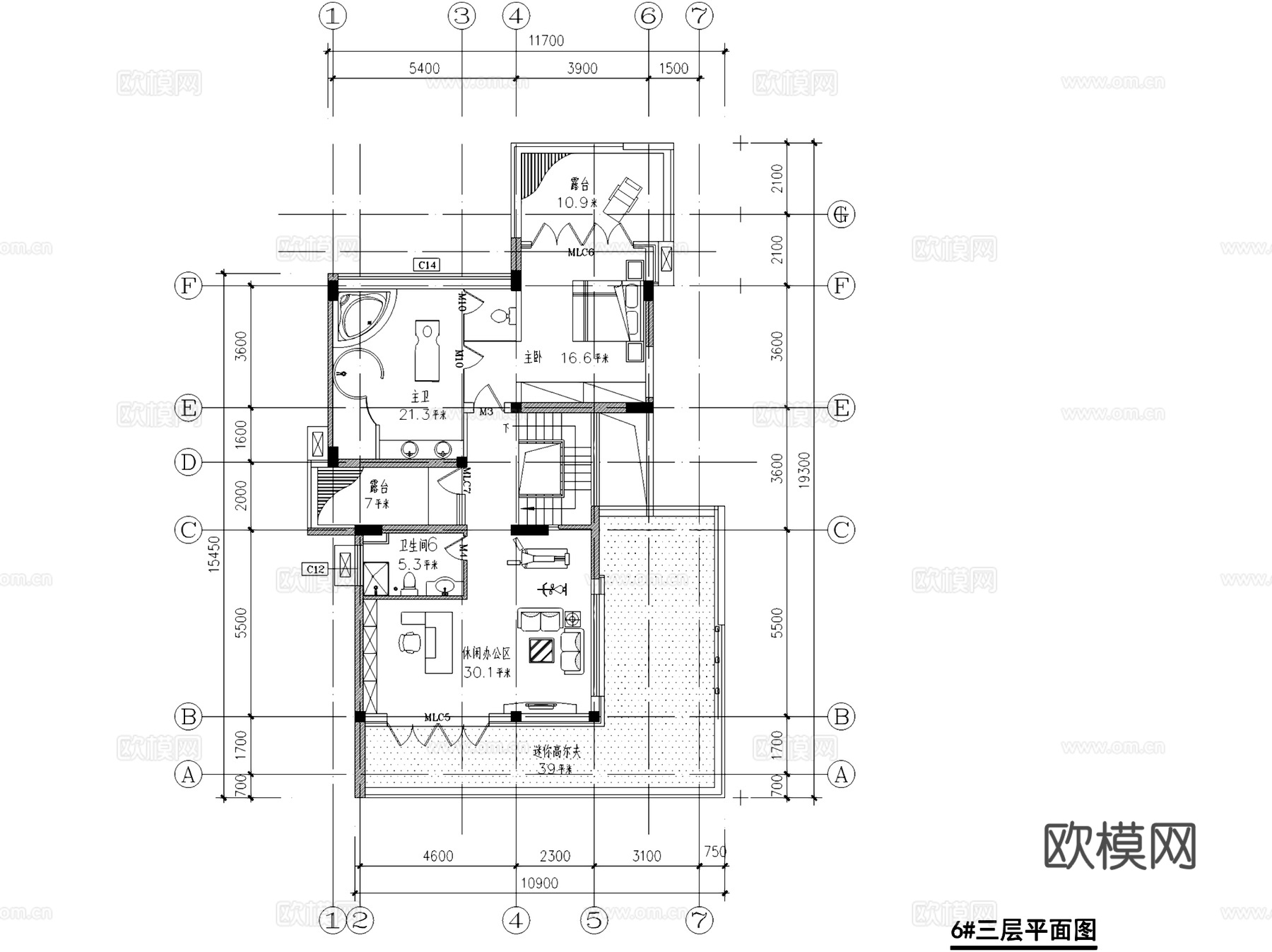 古典三层别墅室内家装CAD施工图cad施工图