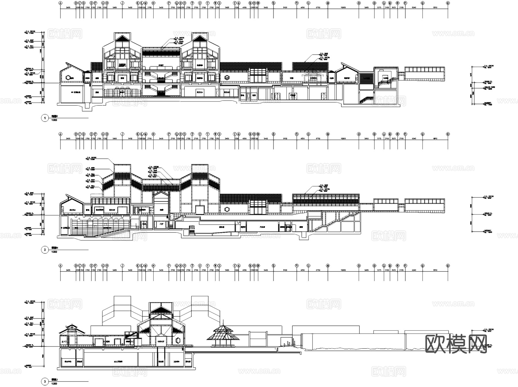 苏州博物馆新馆室内工装CAD施工图cad施工图
