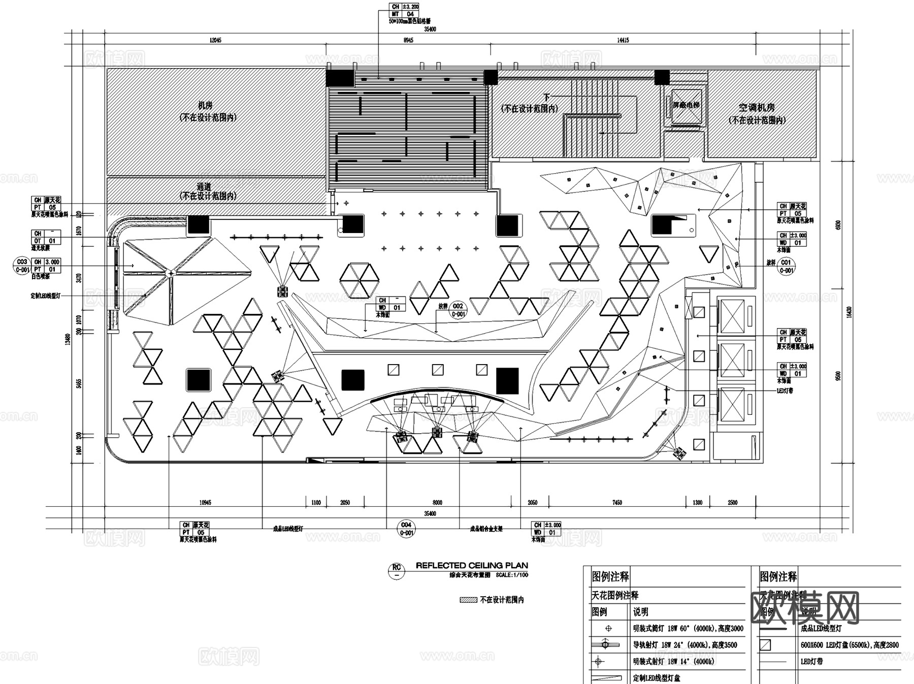 供电局客服中心节能展厅改造室内工装CAD施工图整套cad施工图