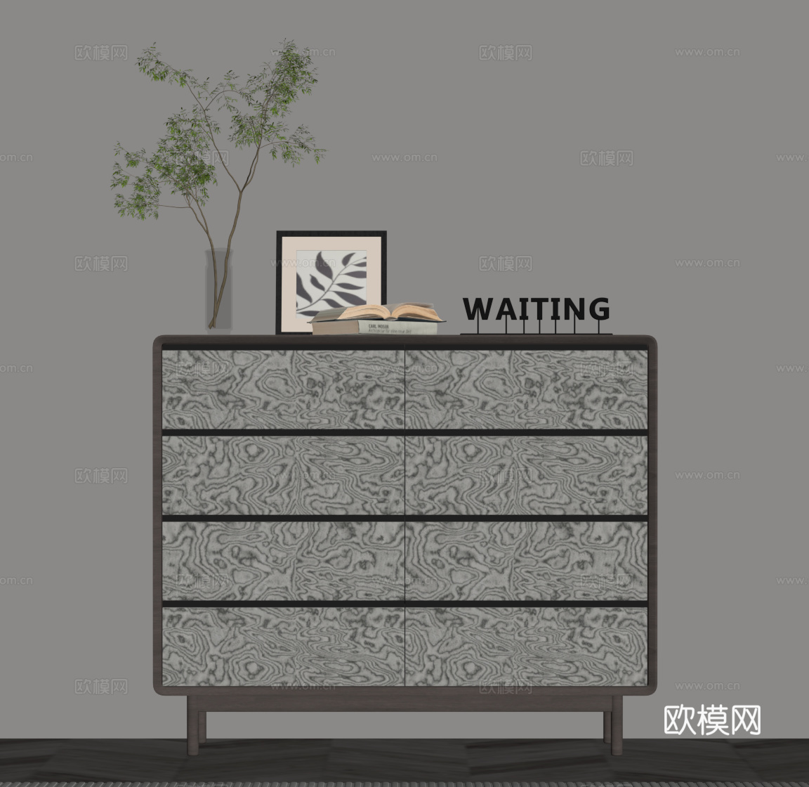 现代意式鞋柜 玄关柜su模型