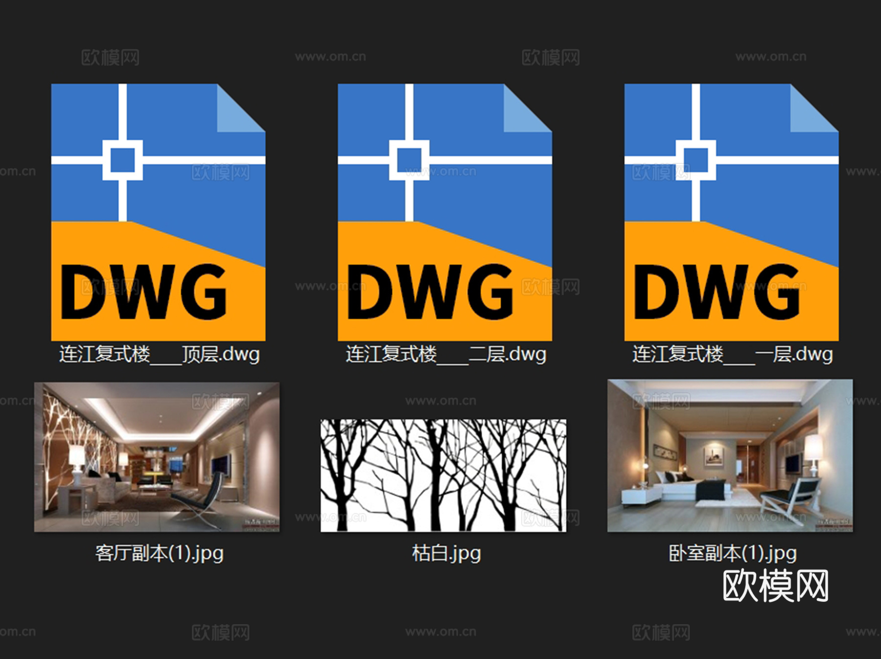 连江日出东方复式带顶层室内家装CAD施工图cad施工图