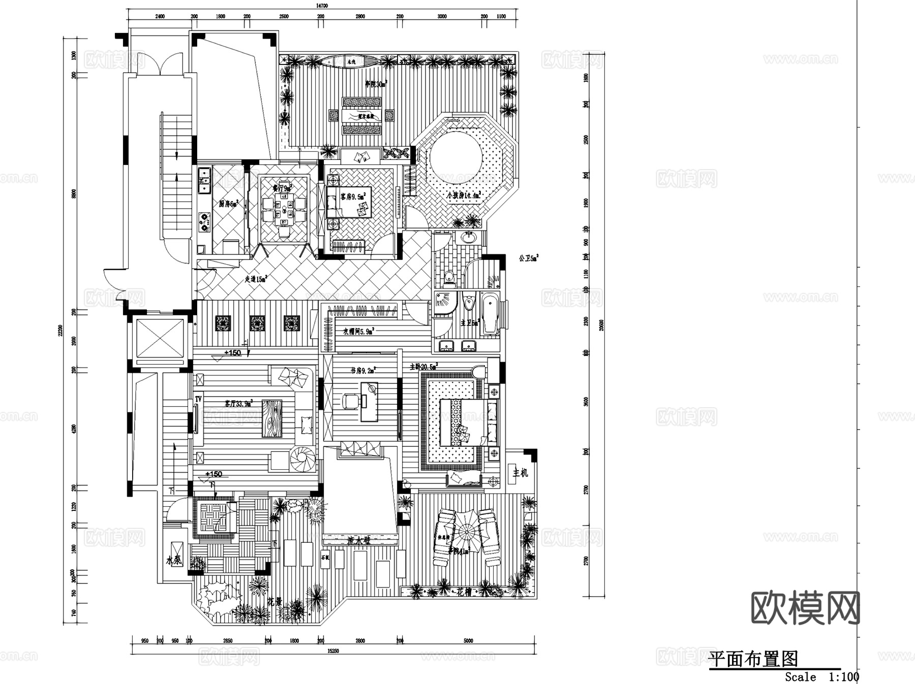 金众葛兰溪谷东南亚风情室内家装CAD施工图整套cad施工图