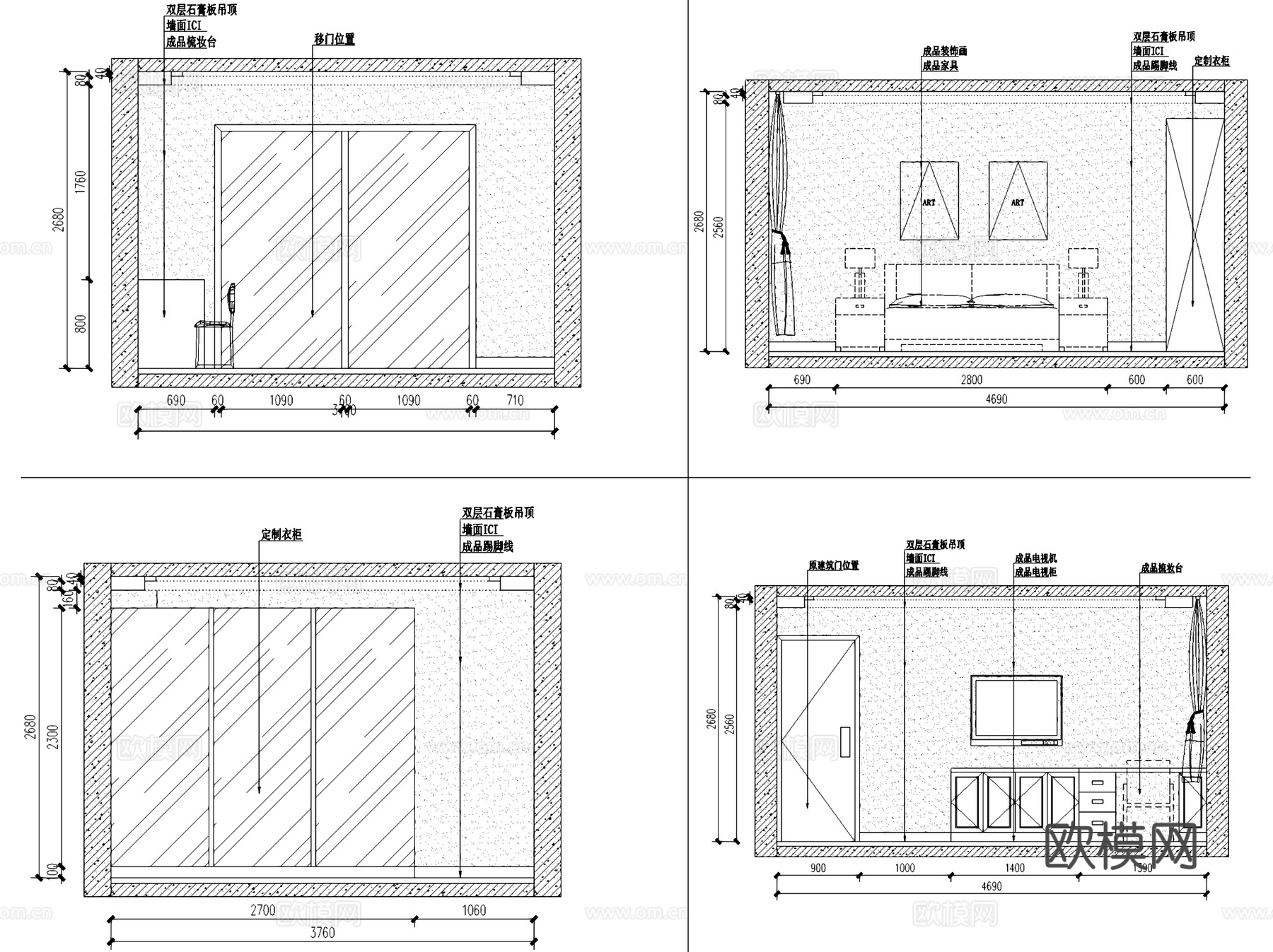 嘉宝花园221#601美式复式室内家装CAD施工图cad施工图