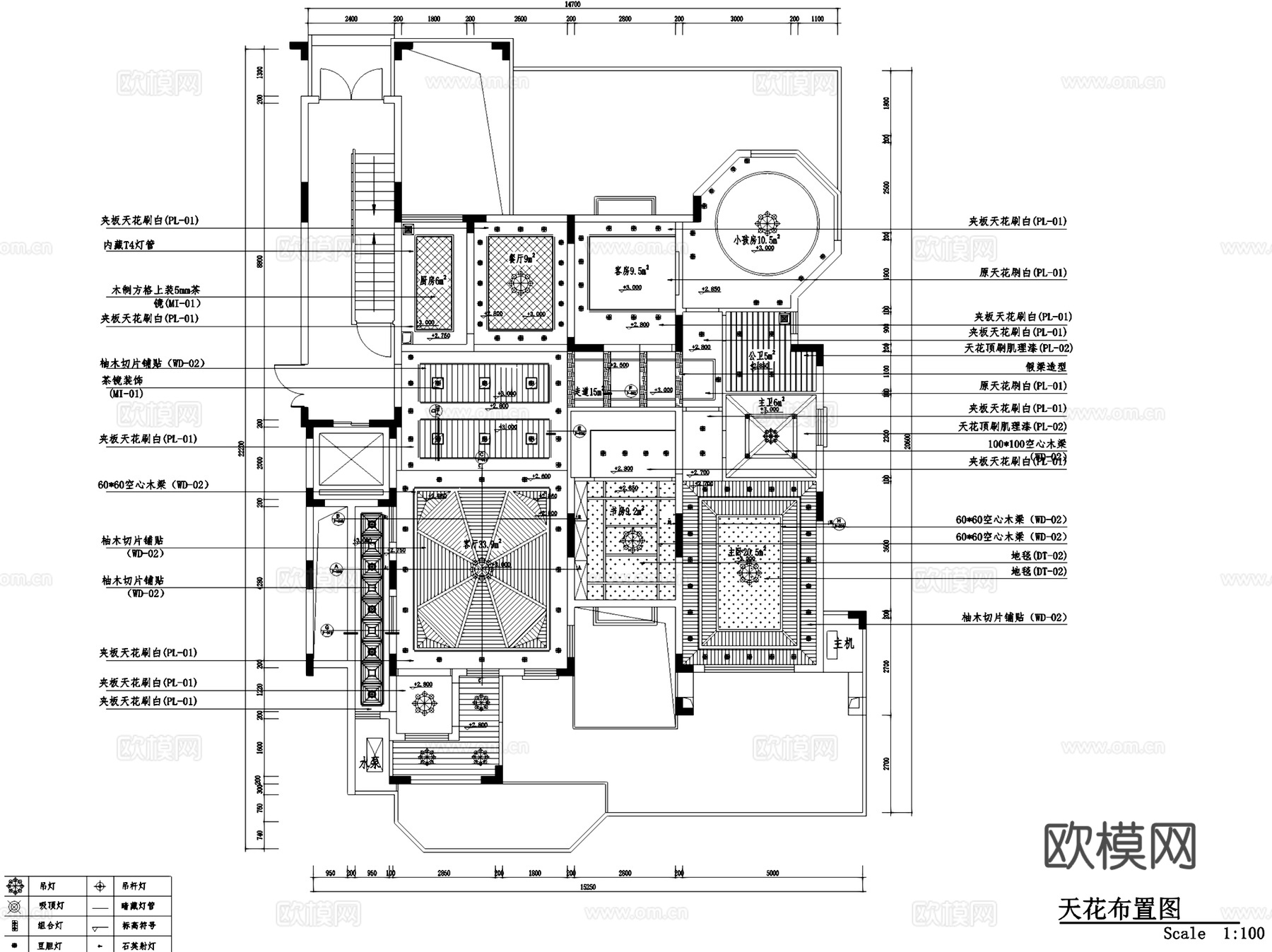 金众葛兰溪谷东南亚风情室内家装CAD施工图整套cad施工图