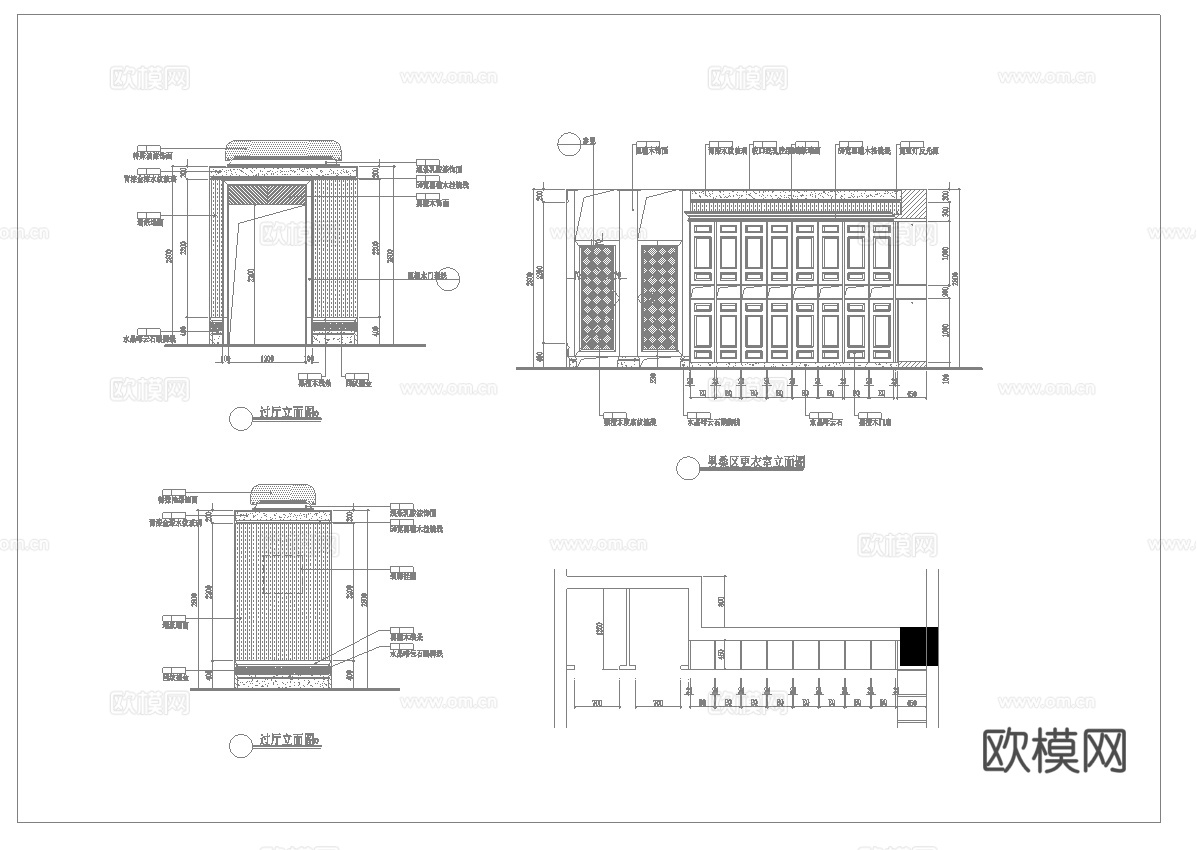 最新9套 spa 足浴店 会所 施工图合集cad施工图