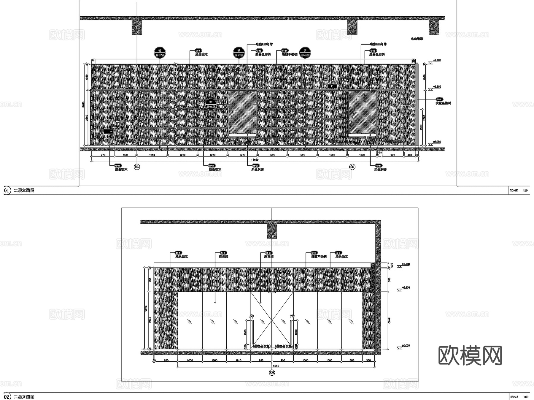 西安蔚来汽车用户体验中心室内工装CAD施工图整套cad施工图