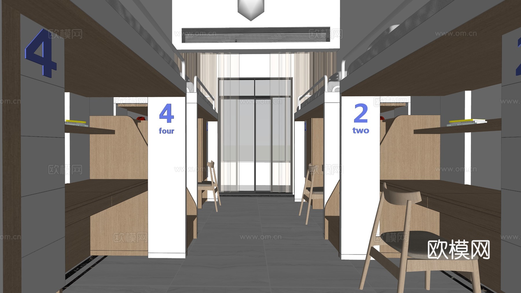 学生宿舍 宿舍 工厂宿舍su模型