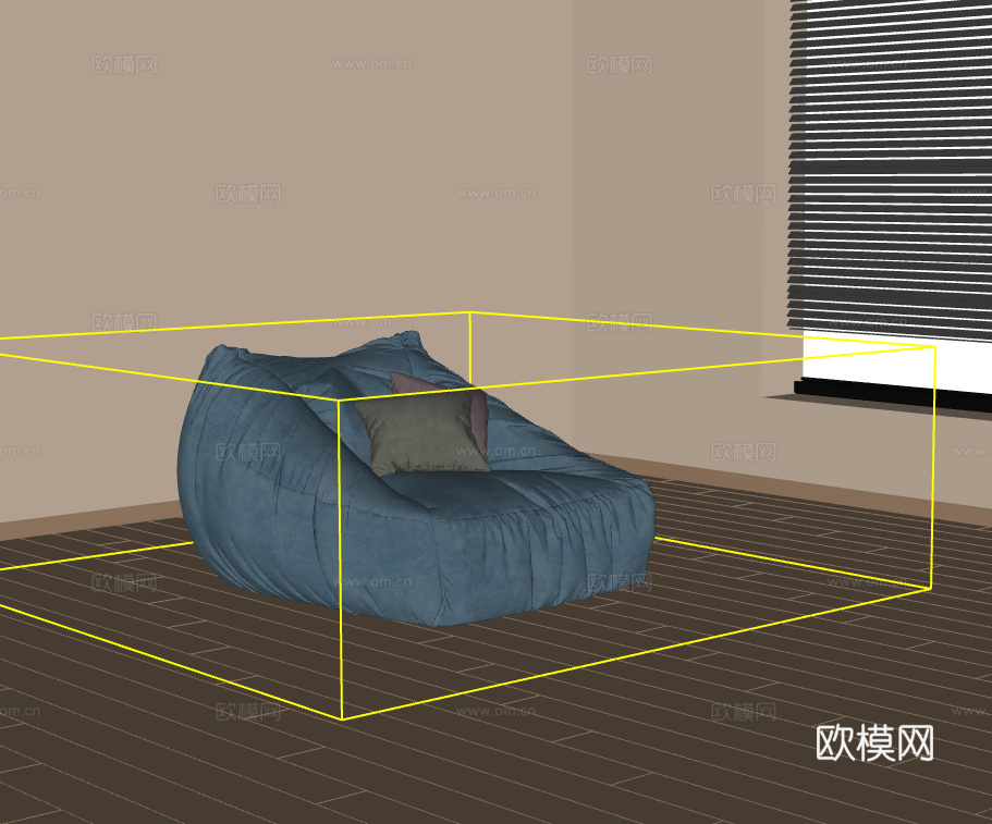 懒人沙发su模型