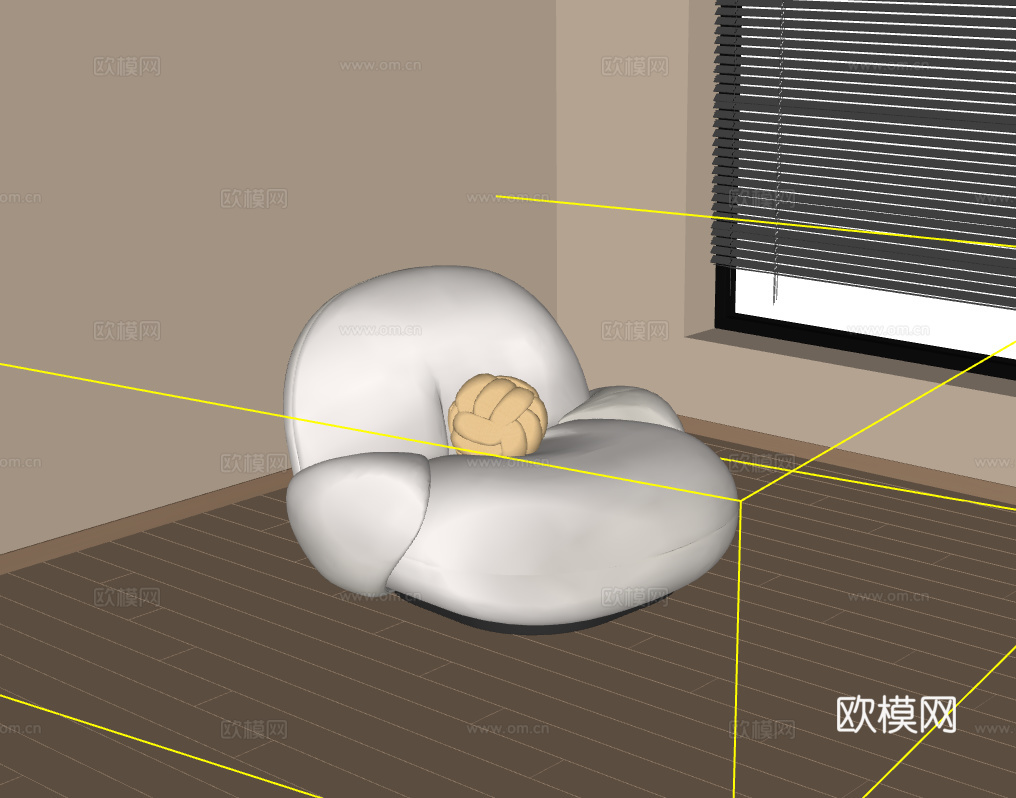 单人沙发su模型