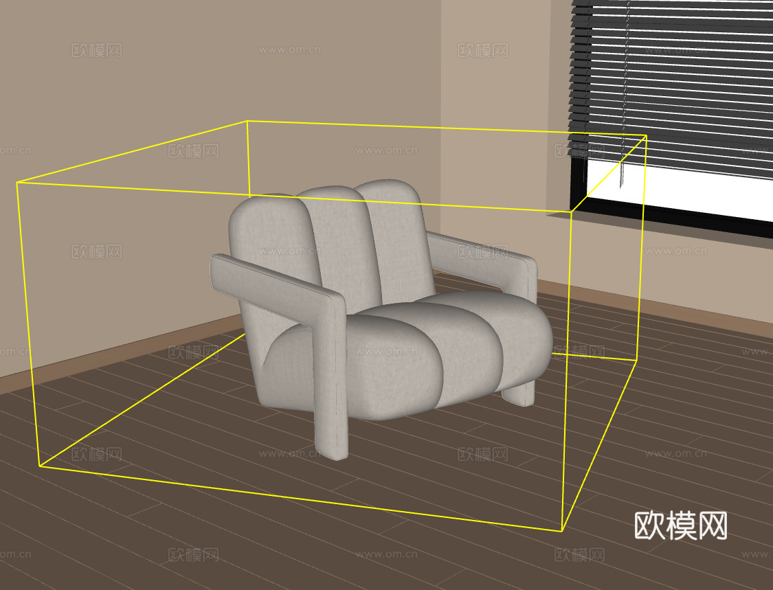 单人沙发su模型