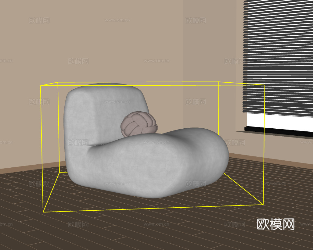 懒人沙发su模型