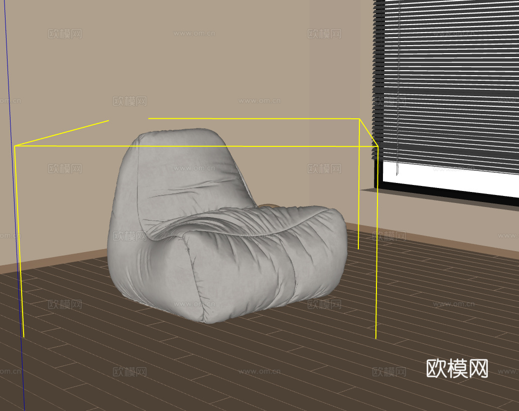懒人沙发su模型