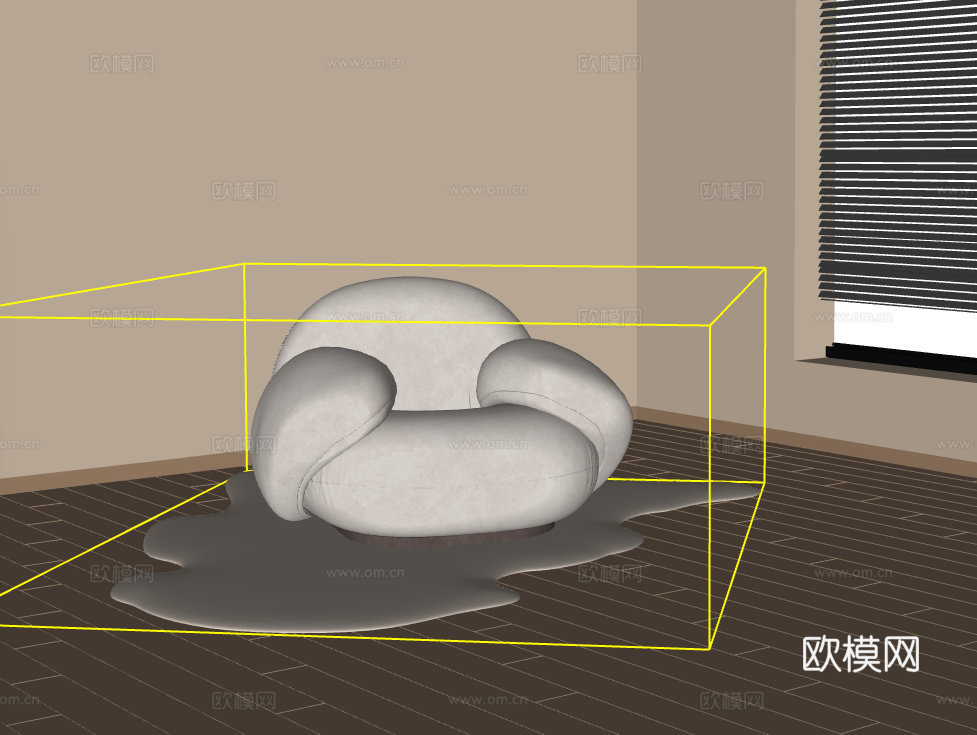懒人沙发su模型