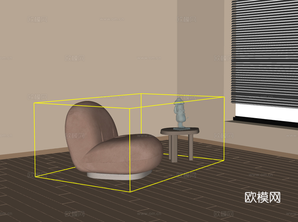 懒人沙发su模型