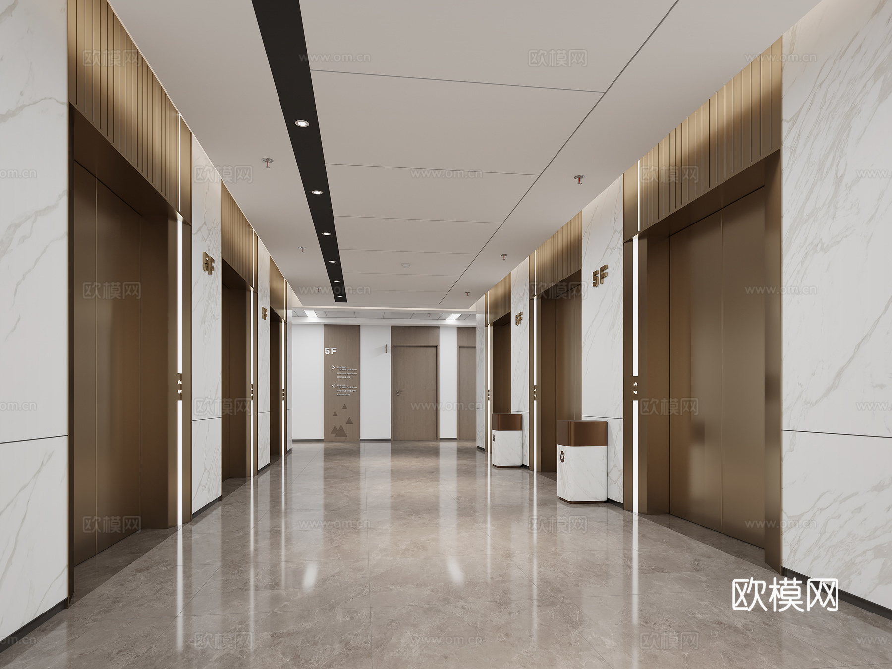 电梯厅3d模型下载