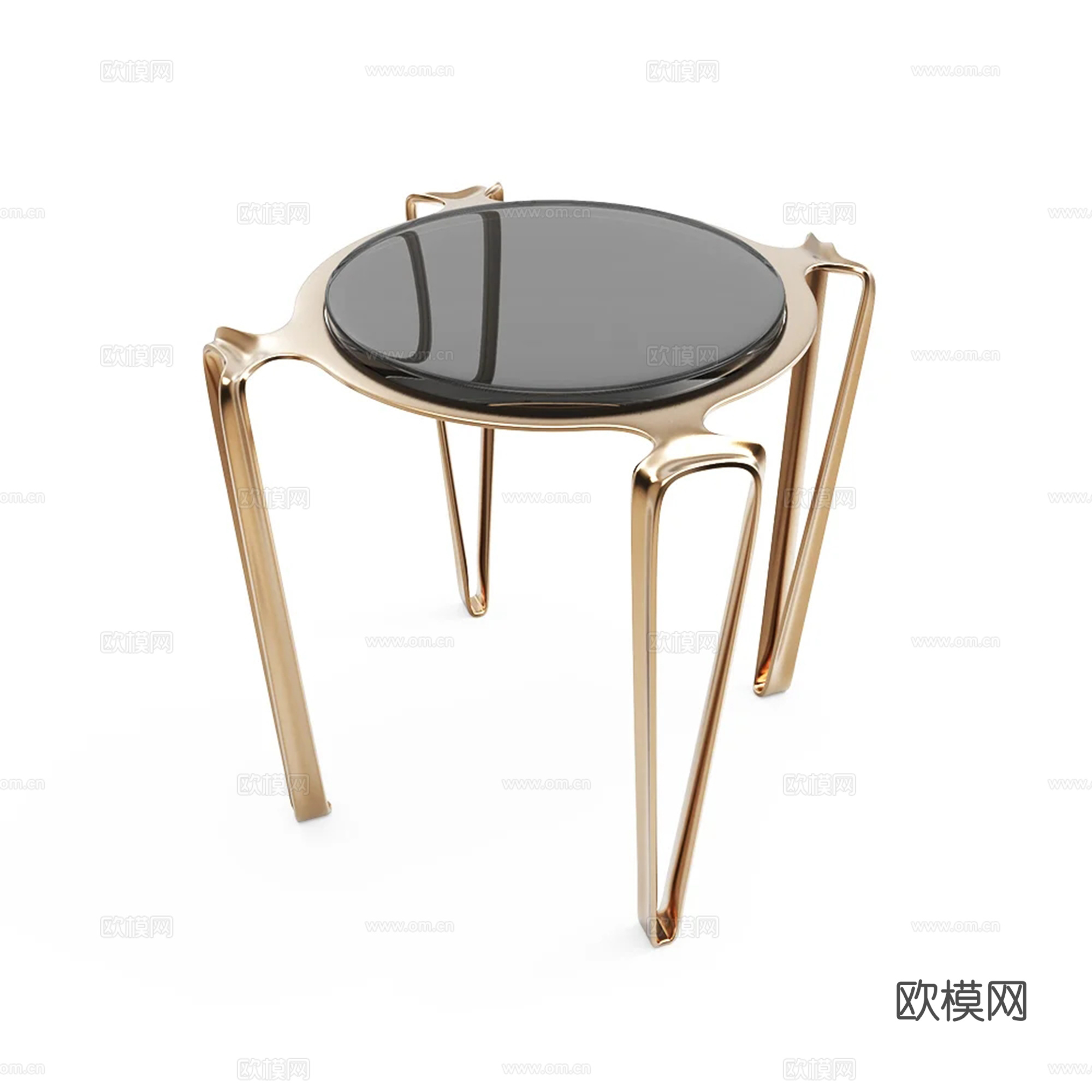 轻奢圆几边几3d模型