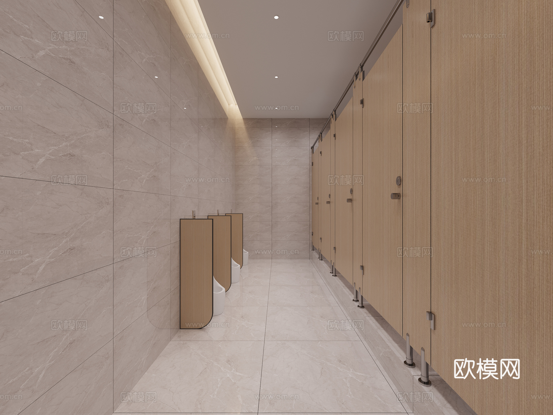 现代公共卫生间3d模型下载