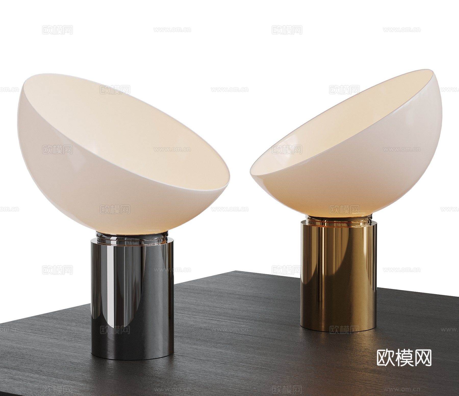 FLOS 现代台灯 金属台灯 玻璃台灯su模型