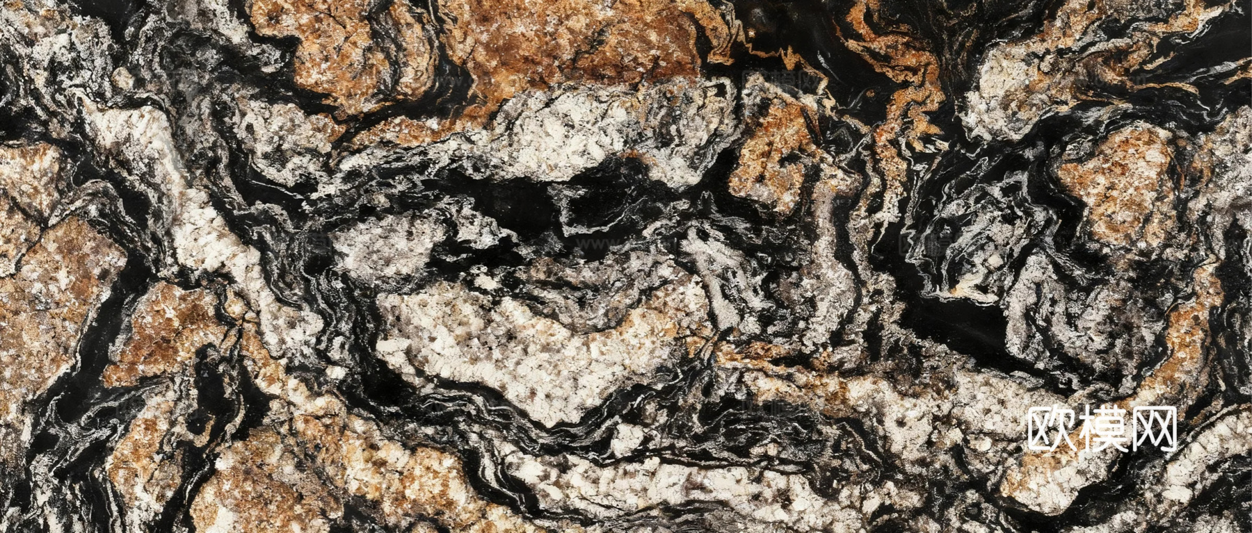轻奢意式 中式 黄金丝绸大理石 深色山水大理石  黑金奢石