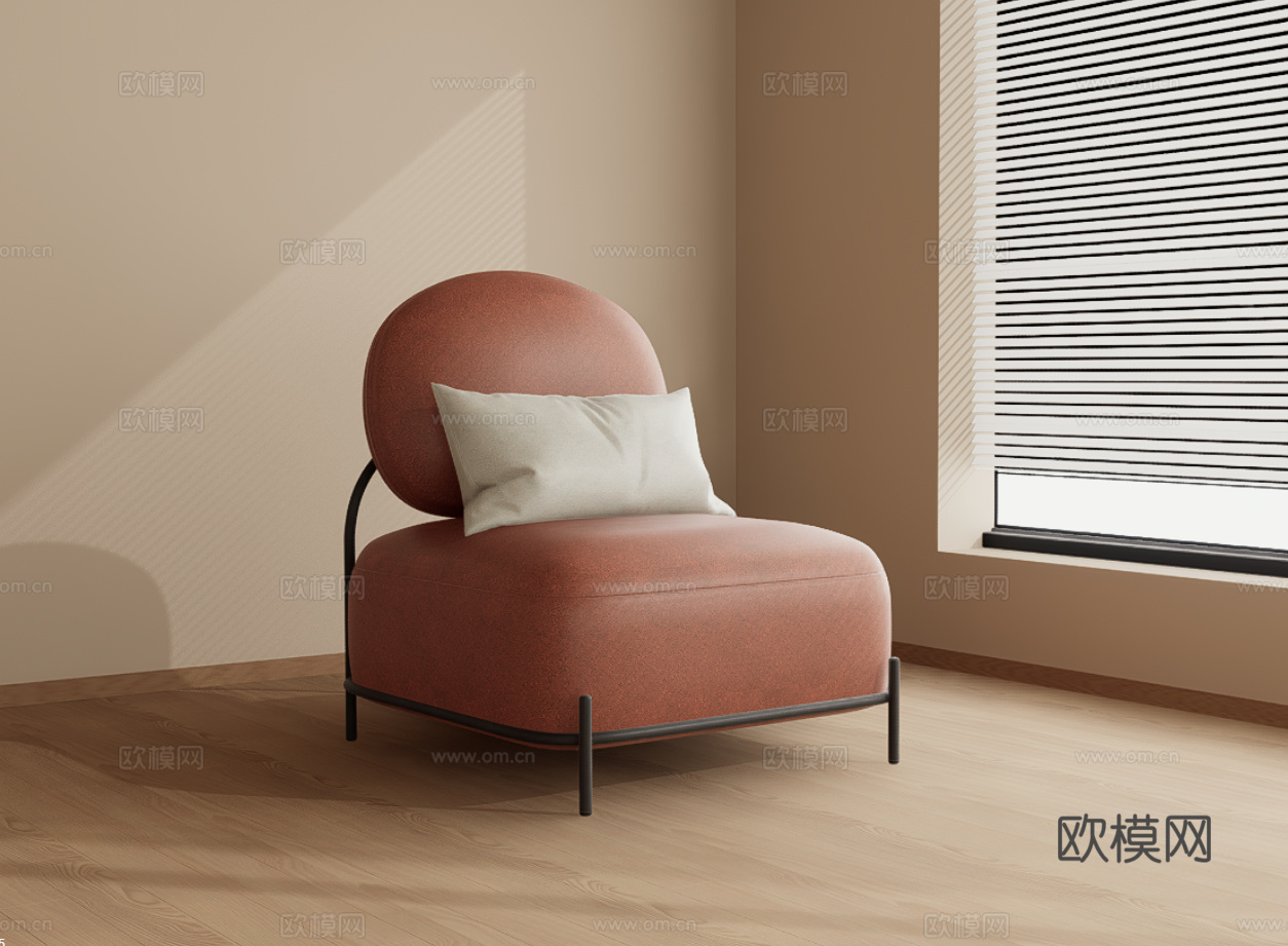 单人沙发su模型