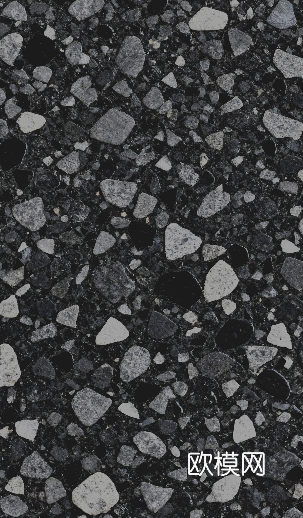 黑色水磨石地面 黑灰色碎石地面