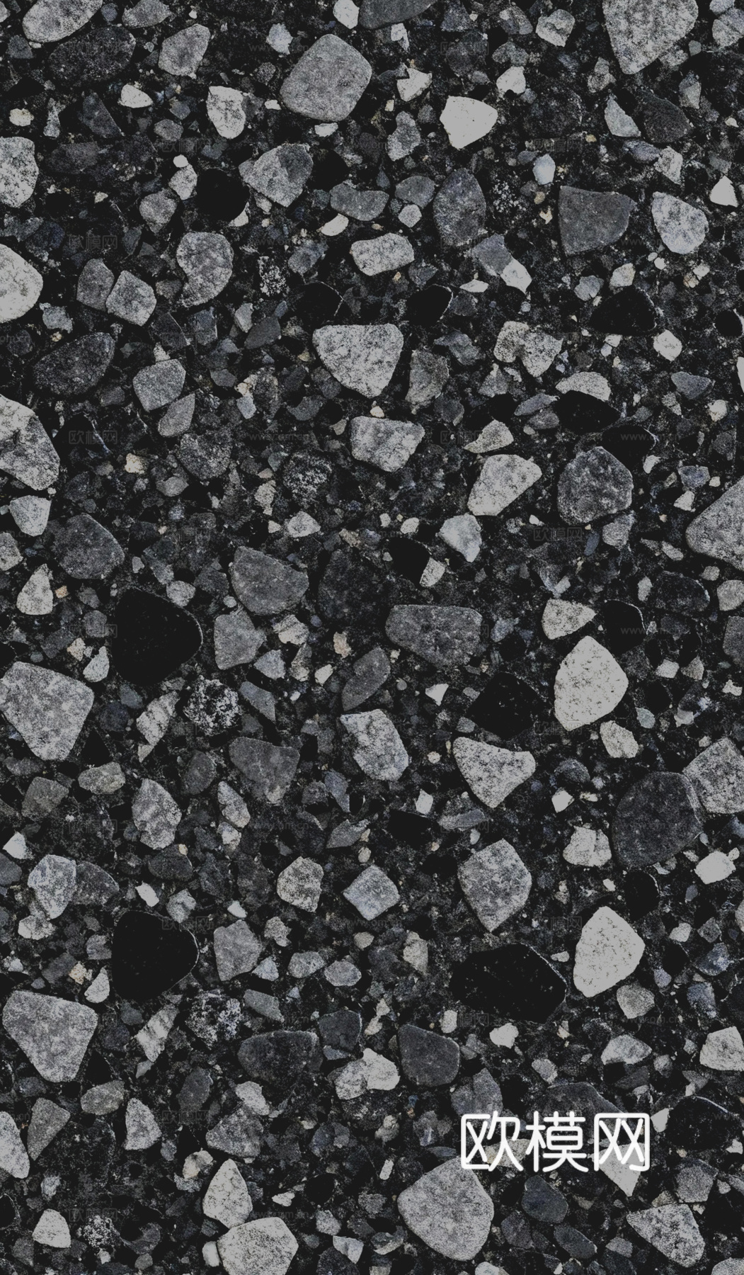 黑色水磨石地面 黑灰色碎石地面