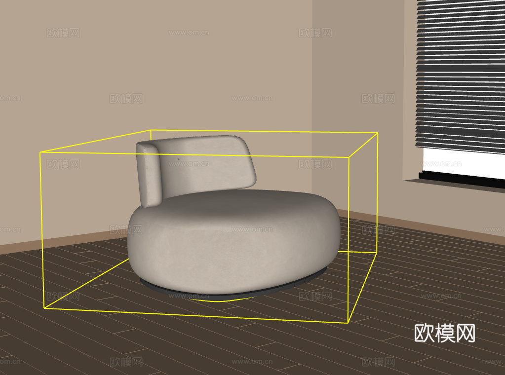 单人沙发su模型