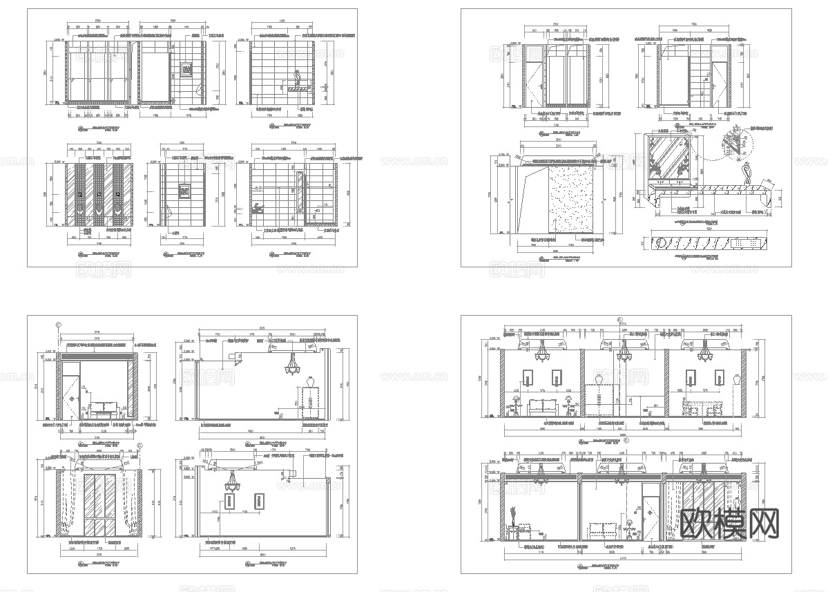 最新10套 棋牌室 施工图合集cad施工图