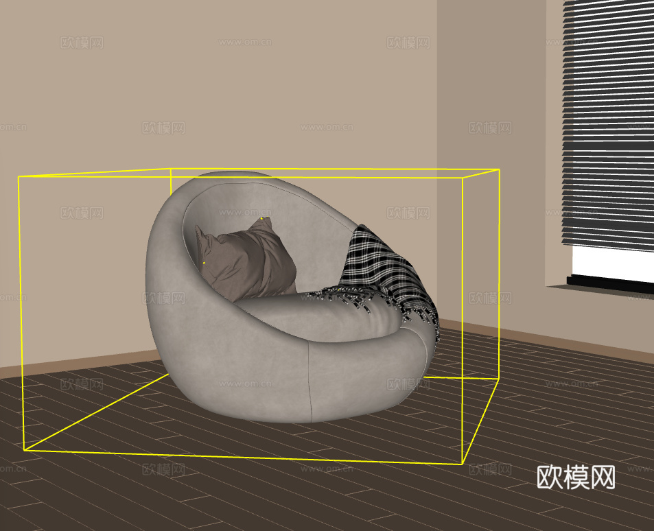 懒人沙发su模型