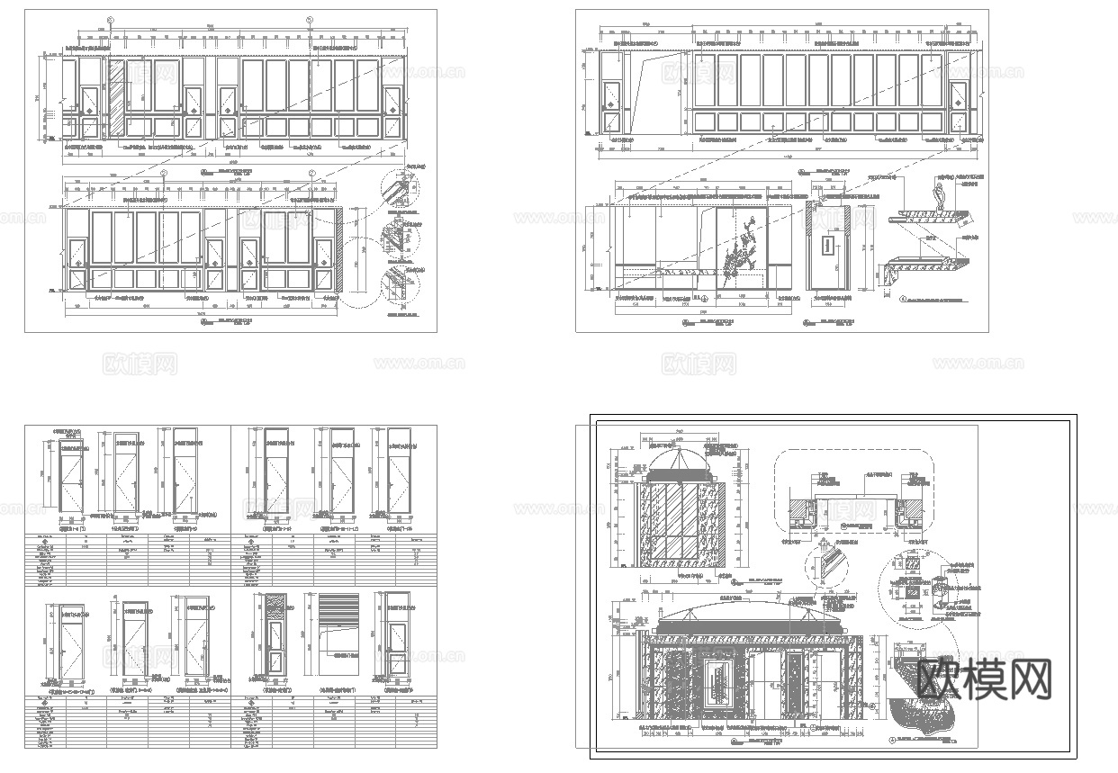 最新10套 棋牌室 施工图合集cad施工图