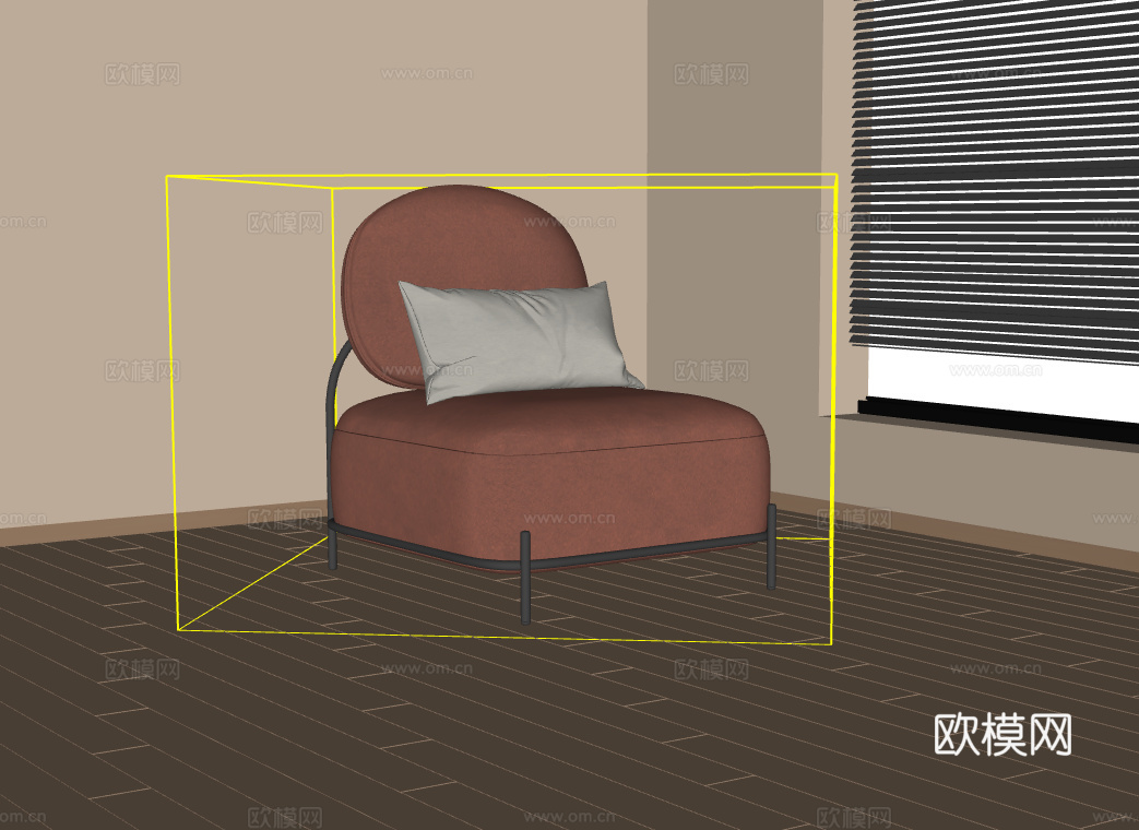 单人沙发su模型