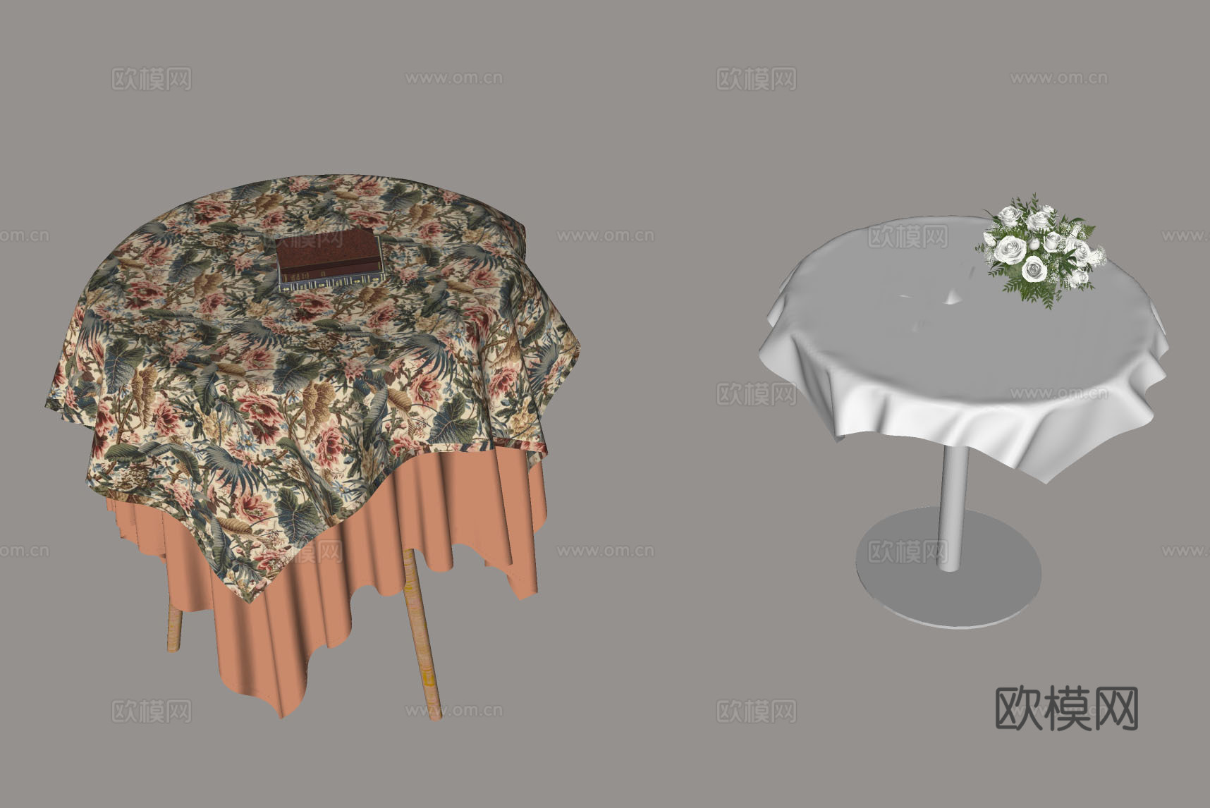 餐桌 饭桌  圆桌su模型