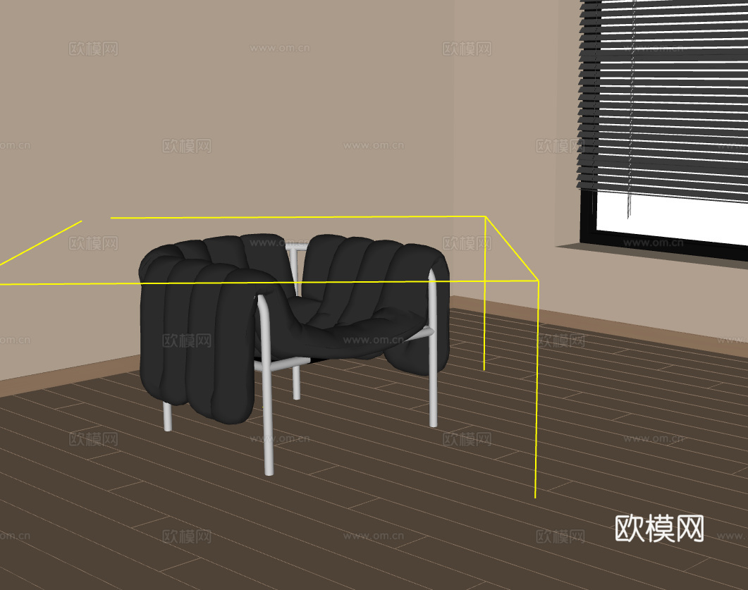 单人沙发su模型