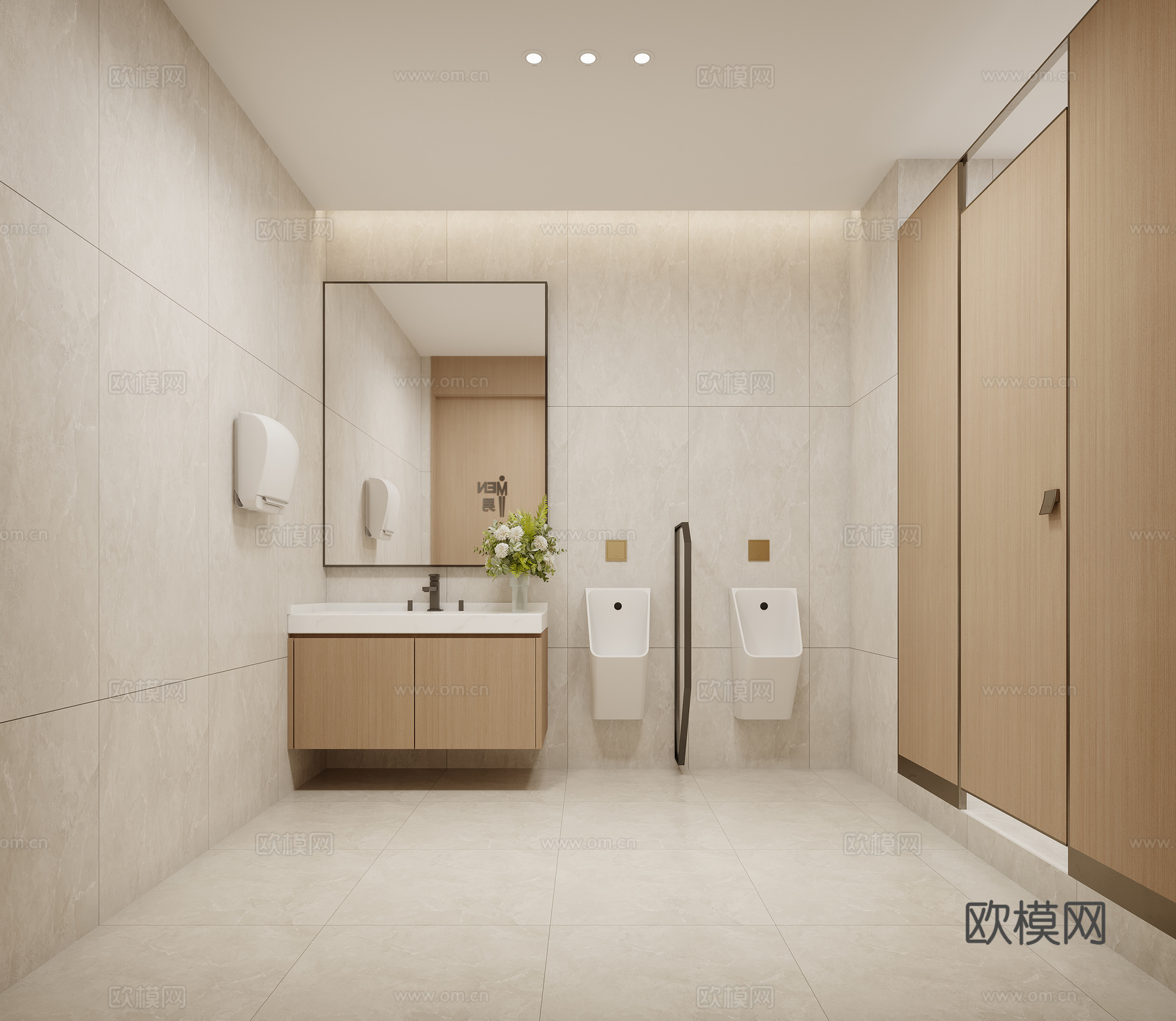 公共卫生间3d模型下载