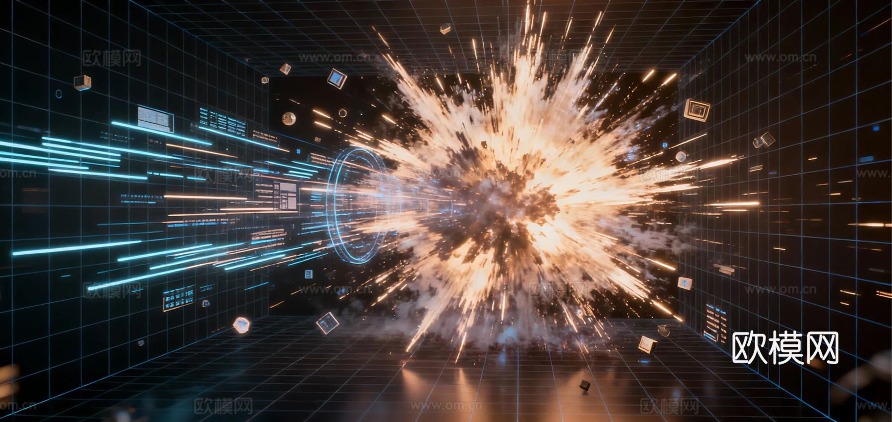 现代屏幕 ktv酒吧屏幕 展厅空间屏幕 宇宙科技抽象素材 L