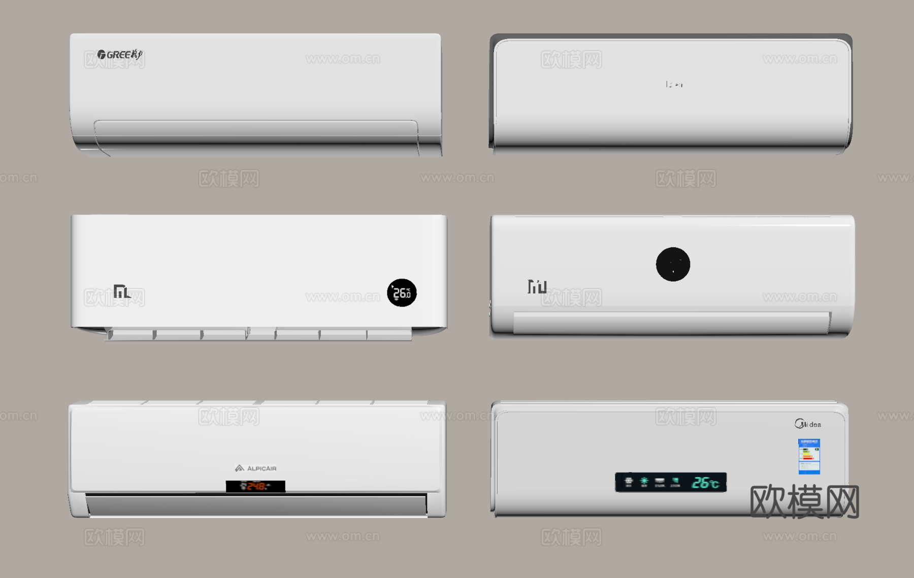 现代空调 壁挂式空调su模型