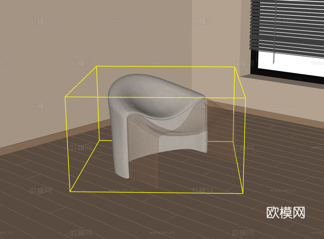 单人沙发su模型
