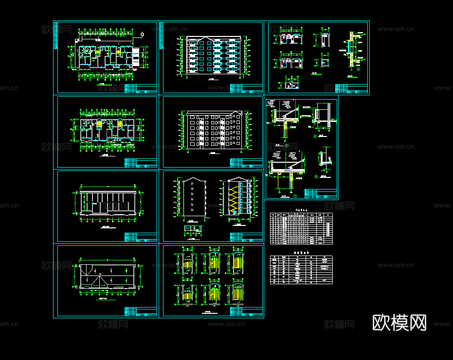 六层建筑cad施工图