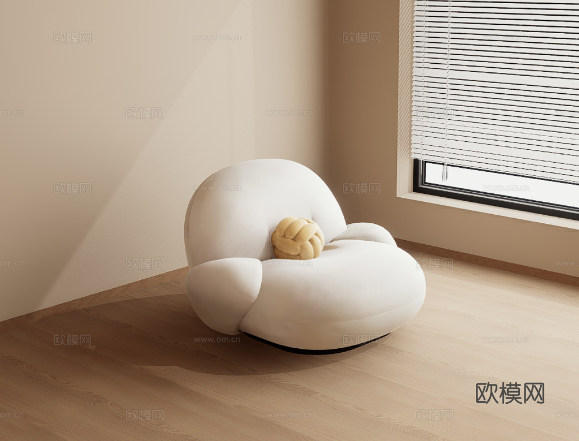 单人沙发su模型