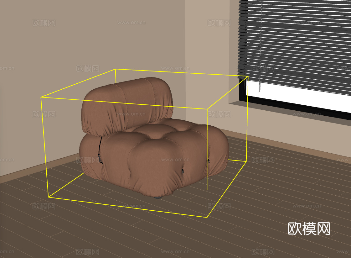 单人沙发su模型