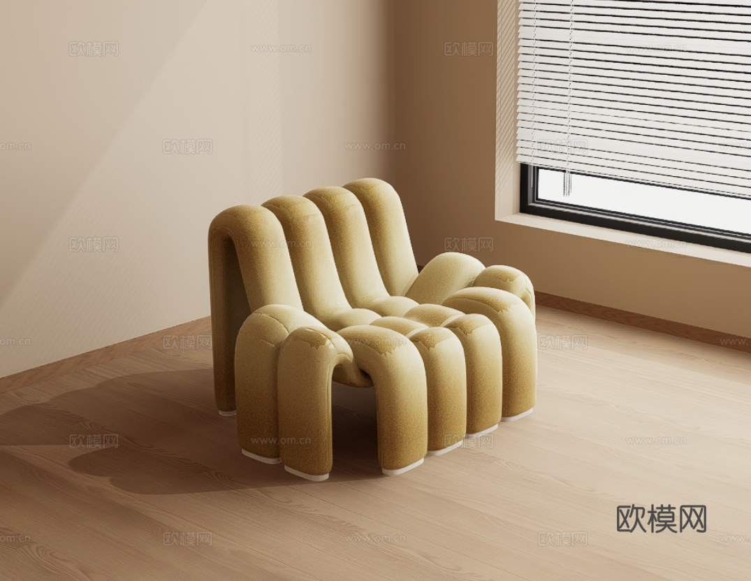 单人沙发su模型