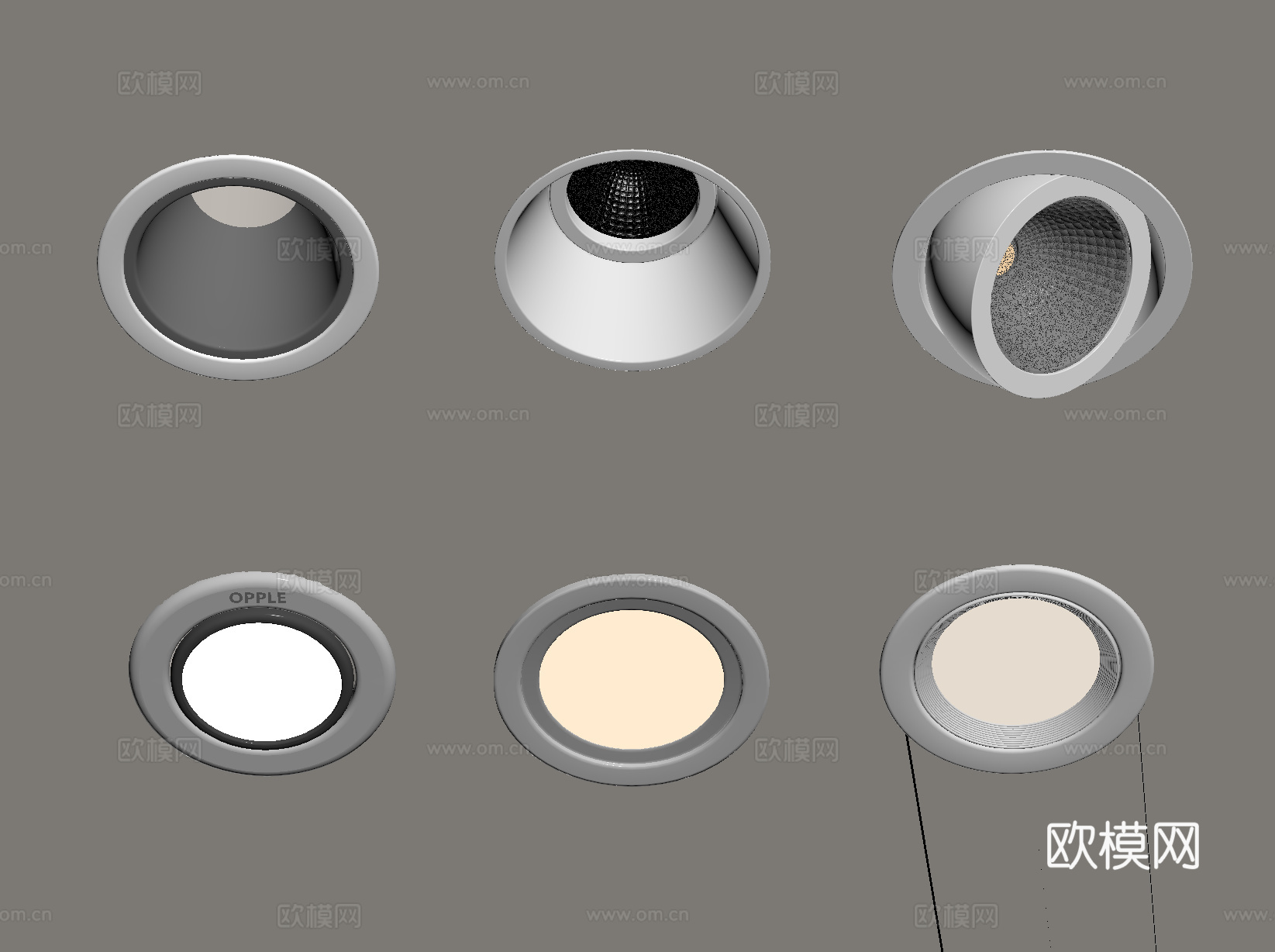 现代筒灯射灯 内嵌筒灯射灯  转向式射灯 山丘灯su模型