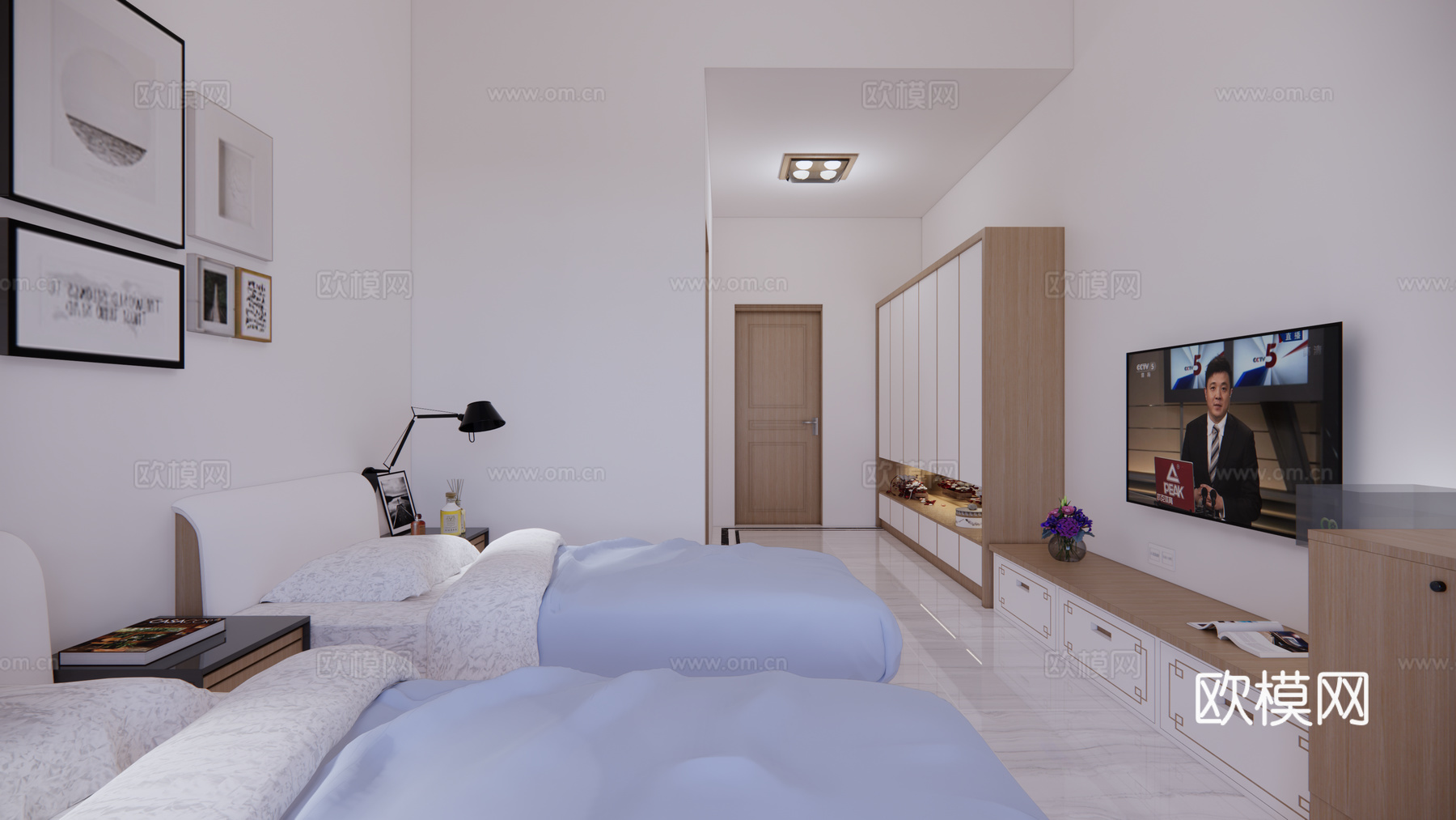 现代风格酒店民宿 现代宿舍su模型