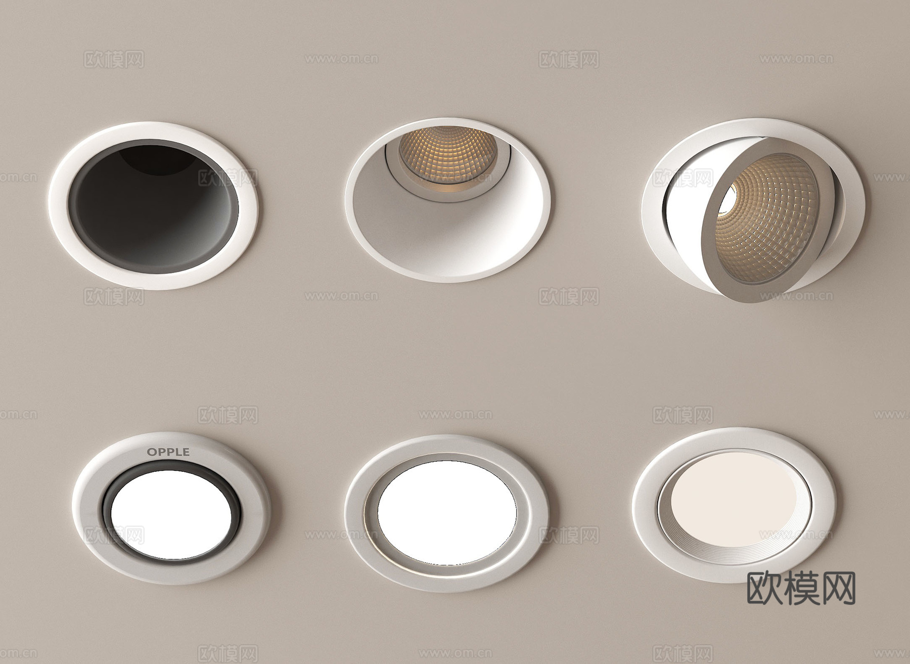 现代筒灯射灯 内嵌筒灯射灯  转向式射灯 山丘灯su模型